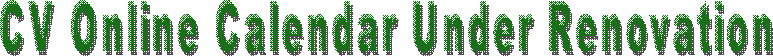 CV Online Calendar Under Renovation